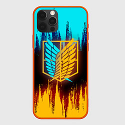 Чехол для iPhone 12 Pro Max Атака Титанов: Освещение, цвет: 3D-красный
