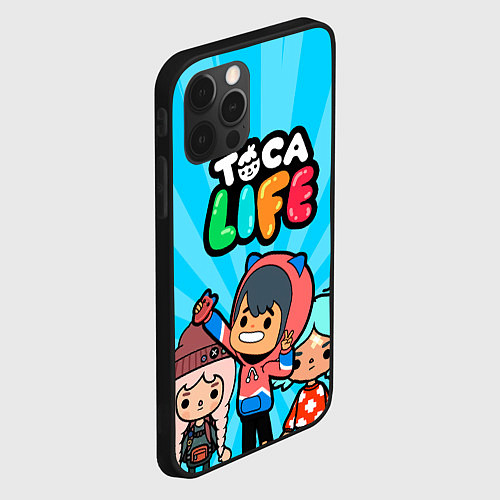 Чехол iPhone 12 Pro Max Toca Life: Friends / 3D-Черный – фото 2