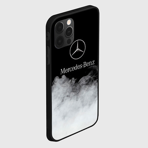 Чехол iPhone 12 Pro Max Mercedes-Benz Облака / 3D-Черный – фото 2