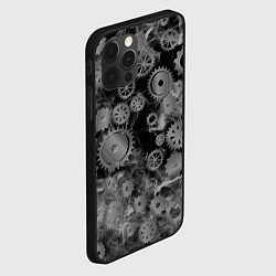 Чехол для iPhone 12 Pro Max Механизм и дым, стимпанк, цвет: 3D-черный — фото 2