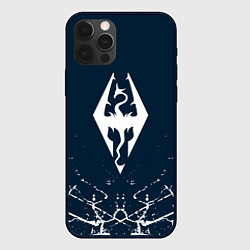 Чехол для iPhone 12 Pro Max THE ELDER SCROLLS SKYRIM ЭМБЛЕМА ДРАКОНА, цвет: 3D-черный