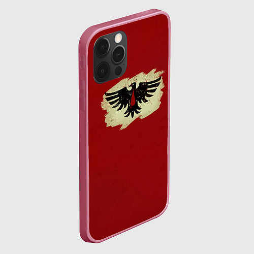Чехол iPhone 12 Pro Max Кровавые Вороны креатив / 3D-Малиновый – фото 2