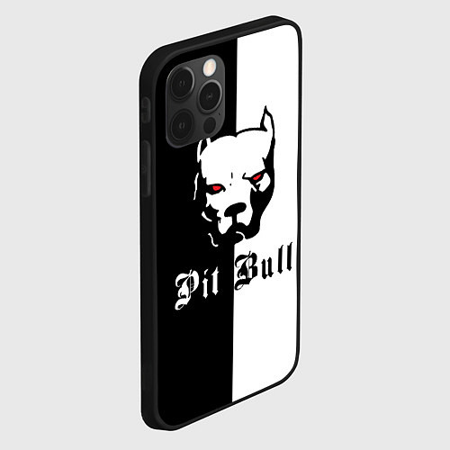 Чехол iPhone 12 Pro Max Pit Bull боец / 3D-Черный – фото 2