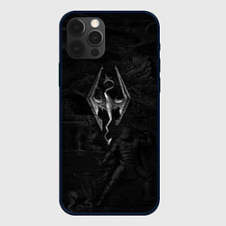 Чехол для iPhone 12 Pro Max Фреска из Скайрима, цвет: 3D-черный