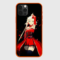 Чехол для iPhone 12 Pro Max Такт опус судьба девушка в красном платье, цвет: 3D-красный