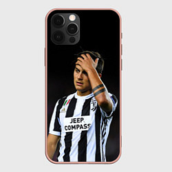 Чехол для iPhone 12 Pro Max Пауло Дибала, Dybala, цвет: 3D-светло-розовый