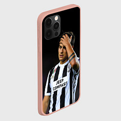 Чехол для iPhone 12 Pro Max Пауло Дибала, Dybala, цвет: 3D-светло-розовый — фото 2