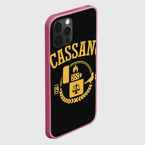 Чехол iPhone 12 Pro Max Кассано знак / 3D-Малиновый – фото 2