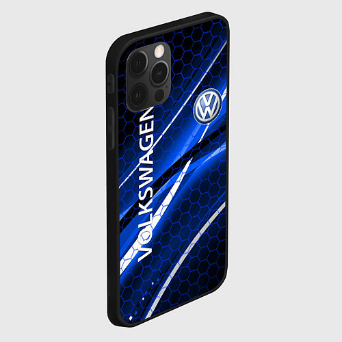 Чехол iPhone 12 Pro Max VOLKSWAGEN LOGO SPORT / 3D-Черный – фото 2