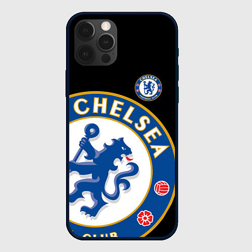 Чехол iPhone 12 Pro Max ЧЕЛСИ CHELSEA BIG LOGO / 3D-Черный – фото 1