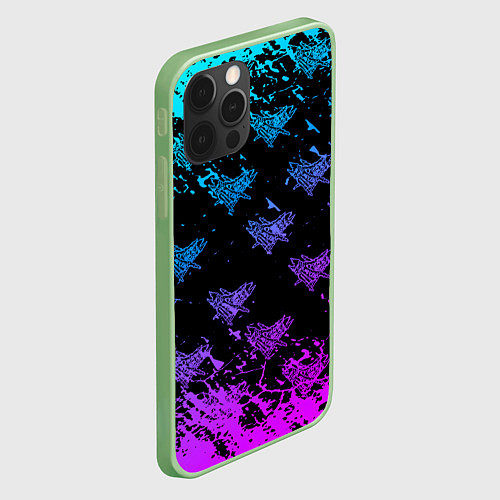 Чехол iPhone 12 Pro Max Velial Squad neon / 3D-Салатовый – фото 2
