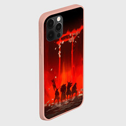 Чехол для iPhone 12 Pro Max GHOST OF TSUSHIMA САМУРИ В ОГНЕ, цвет: 3D-светло-розовый — фото 2