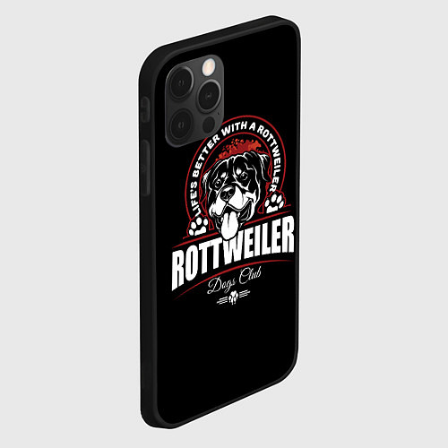 Чехол iPhone 12 Pro Max Ротвейлер Rottweiler / 3D-Черный – фото 2