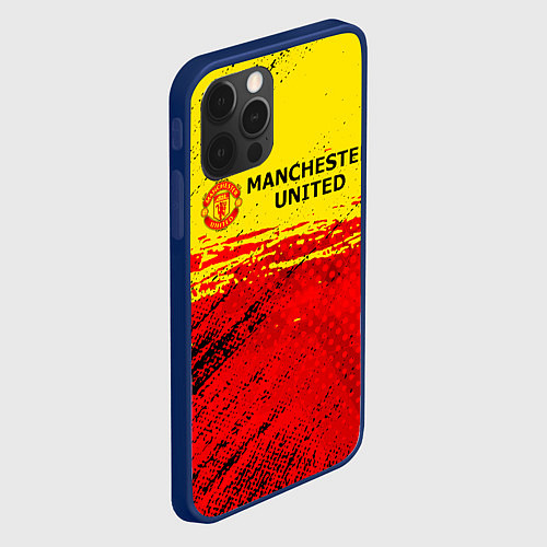 Чехол iPhone 12 Pro Max Manchester United: Дьяволы / 3D-Тёмно-синий – фото 2