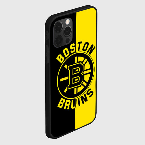 Чехол iPhone 12 Pro Max Boston Bruins, Бостон Брюинз / 3D-Черный – фото 2