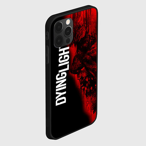 Чехол iPhone 12 Pro Max DYING LIGHT RED ZOMBIE FACE / 3D-Черный – фото 2