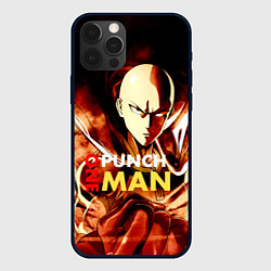 Чехол для iPhone 12 Pro Max Огненный Сайтама One Punch-Man, цвет: 3D-черный