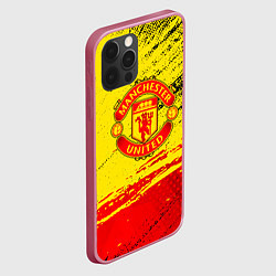 Чехол для iPhone 12 Pro Max Manchester United Футбольный клуб, цвет: 3D-малиновый — фото 2