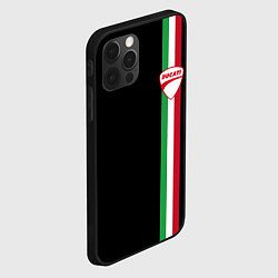 Чехол для iPhone 12 Pro Max DUCATI MOTOCYCLE ITALY LINE, цвет: 3D-черный — фото 2