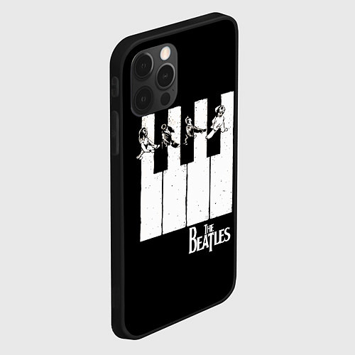 Чехол iPhone 12 Pro Max THE BEATLES ЗНАМЕНИТАЯ КАРТИНКА / 3D-Черный – фото 2