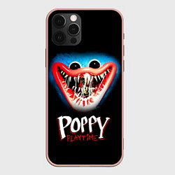 Чехол для iPhone 12 Pro Max Poppy Playtime: Huggy Wuggy, цвет: 3D-светло-розовый