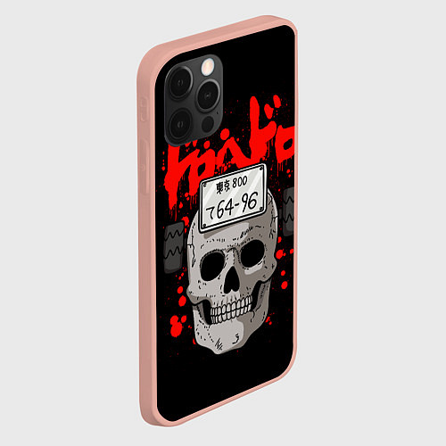 Чехол iPhone 12 Pro Max Дорохедоро - маска Эбису / 3D-Светло-розовый – фото 2