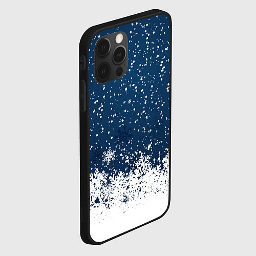 Чехол iPhone 12 Pro Max Snow / 3D-Черный – фото 2
