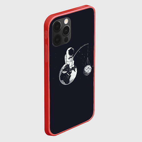 Чехол iPhone 12 Pro Max Мы одни в этой Вселенной / 3D-Красный – фото 2