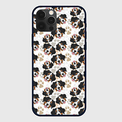 Чехол для iPhone 12 Pro Max Зенненхунд Бернский, цвет: 3D-черный