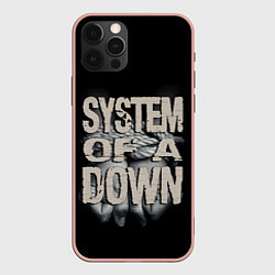 Чехол для iPhone 12 Pro Max System of a Down, цвет: 3D-светло-розовый