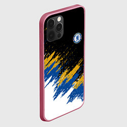 Чехол для iPhone 12 Pro Max CHELSEA БРЫЗГИ КРАСОК, цвет: 3D-малиновый — фото 2