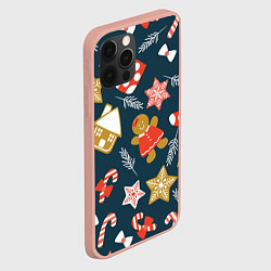 Чехол для iPhone 12 Pro Max Merry Christmas!!!, цвет: 3D-светло-розовый — фото 2