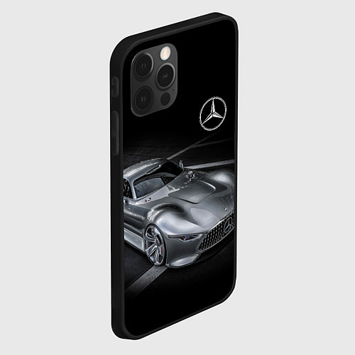 Чехол iPhone 12 Pro Max Mercedes-Benz motorsport black / 3D-Черный – фото 2