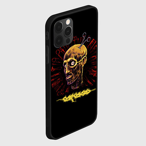 Чехол iPhone 12 Pro Max Carcass, Necroticism / 3D-Черный – фото 2