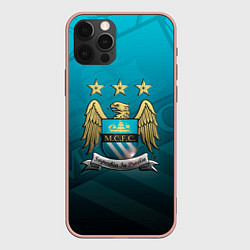 Чехол для iPhone 12 Pro Max Manchester City Teal Themme, цвет: 3D-светло-розовый