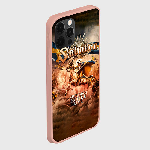 Чехол iPhone 12 Pro Max Swedish Empire Live - Sabaton / 3D-Светло-розовый – фото 2