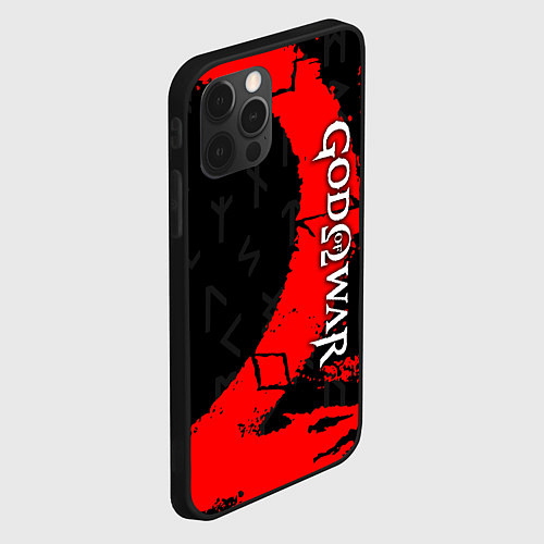 Чехол iPhone 12 Pro Max GOD OF WAR СИМВОЛ КРАТОСА / 3D-Черный – фото 2