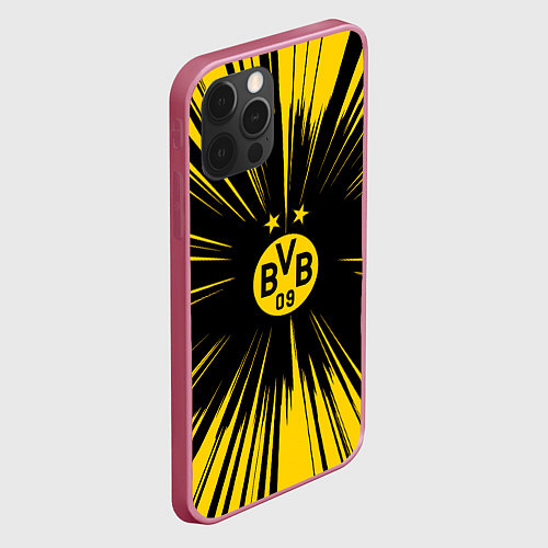 Чехол iPhone 12 Pro Max Borussia Dortmund Crush Theme / 3D-Малиновый – фото 2