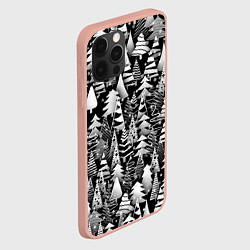 Чехол для iPhone 12 Pro Max Лес абстрактных ёлок, цвет: 3D-светло-розовый — фото 2