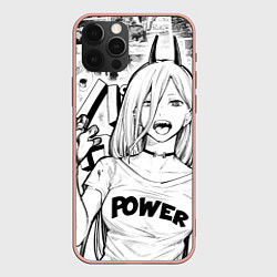 Чехол для iPhone 12 Pro Max Power - Chainsaw-Man, цвет: 3D-светло-розовый