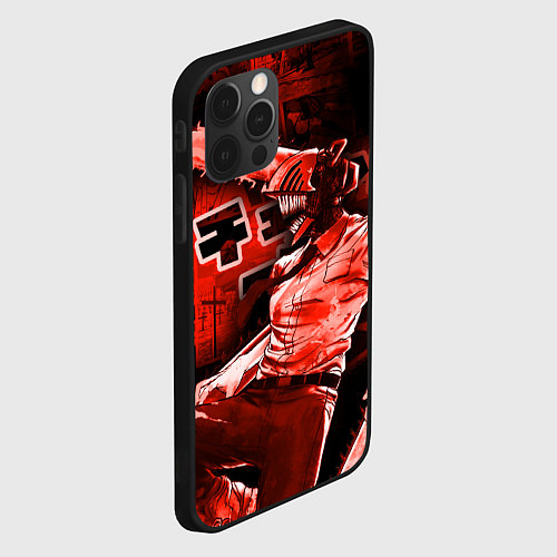 Чехол iPhone 12 Pro Max Chainsaw Man, Дэнджи / 3D-Черный – фото 2