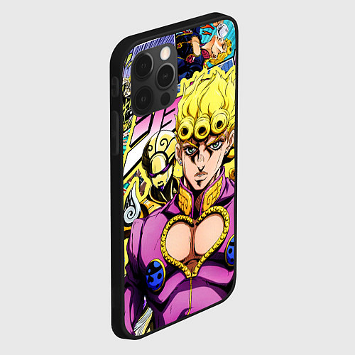 Чехол iPhone 12 Pro Max JoJos Bizarre Adventure - Джорно Джованна / 3D-Черный – фото 2