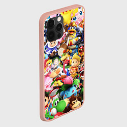 Чехол для iPhone 12 Pro Max SUPER SMASH BROS ГЕРОИ ИГРЫ, цвет: 3D-светло-розовый — фото 2