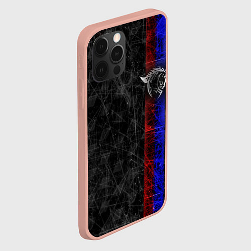 Чехол iPhone 12 Pro Max ЦСКА Москва black theme / 3D-Светло-розовый – фото 2