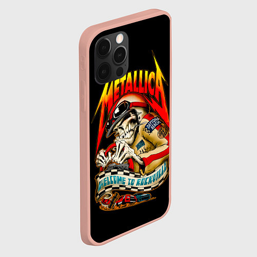 Чехол iPhone 12 Pro Max Metallica WELCOME TO ROCKVILLE / 3D-Светло-розовый – фото 2