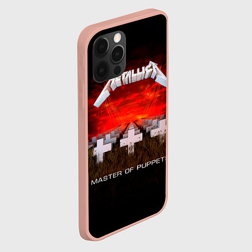 Чехол iPhone 12 Pro Max Master of Puppets - Metallica / 3D-Светло-розовый – фото 2