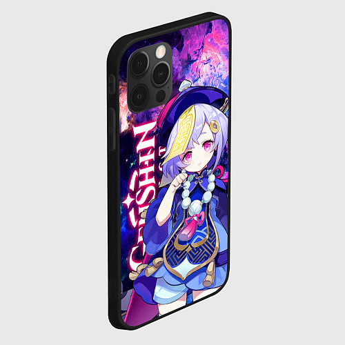 Чехол iPhone 12 Pro Max КИКИ, GENSHIN IMPACT SPACE ГАЛАКТИКА / 3D-Черный – фото 2