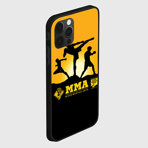 Чехол iPhone 12 Pro Max ММА Mixed Martial Arts / 3D-Черный – фото 2