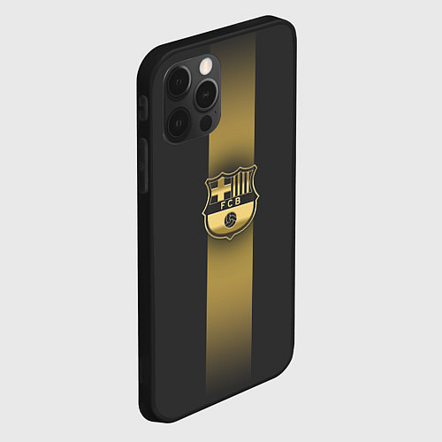 Чехол iPhone 12 Pro Max Barcelona Gold-Graphite Theme / 3D-Черный – фото 2