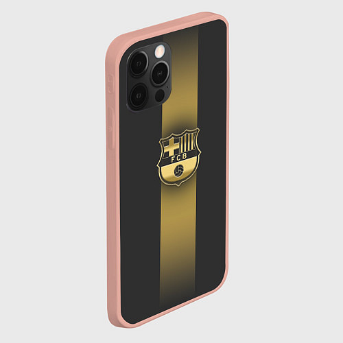 Чехол iPhone 12 Pro Max Barcelona Gold-Graphite Theme / 3D-Светло-розовый – фото 2